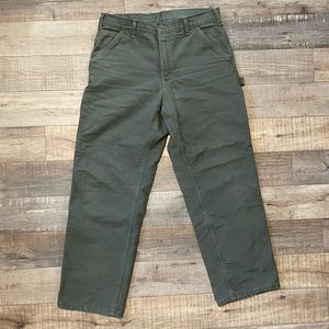 Carhartt Original Dungaree Fit Pants Jeans Green 34x30 RN14806